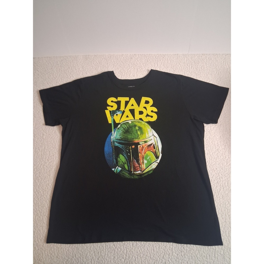 Star Wars Mad Engine Boba Fett Graphic T-Shirt Mens XL Black Short Sleeve Tee